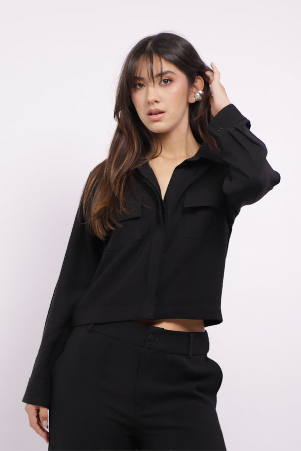 BLAZER GARDENIA NEGRO