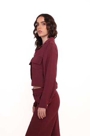 BLAZER GARNIA VINO TINTO