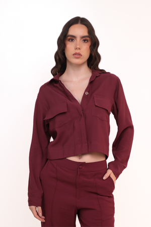 BLAZER GARNIA VINO TINTO