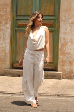 PANTALON SAUTRY BLANCO HUESO