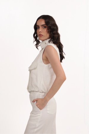 GOLDEN VEST BLANCO HUESO