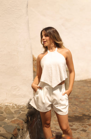 SHORT SERENA BLANCO HUESO